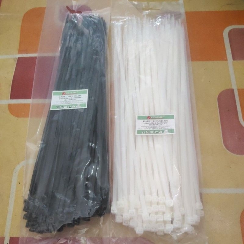 

Kabel Ties Nilon 4,8x300mm hitam/ putih