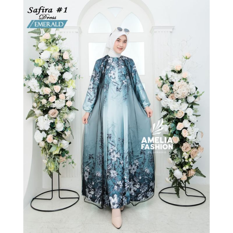 SAFIRA DRESS by AMELIA FASHION / GAMIS MOTIF / GAMIS SILK PREMIUM MIX TULLE / GAMIS TULLE / GAMIS TE