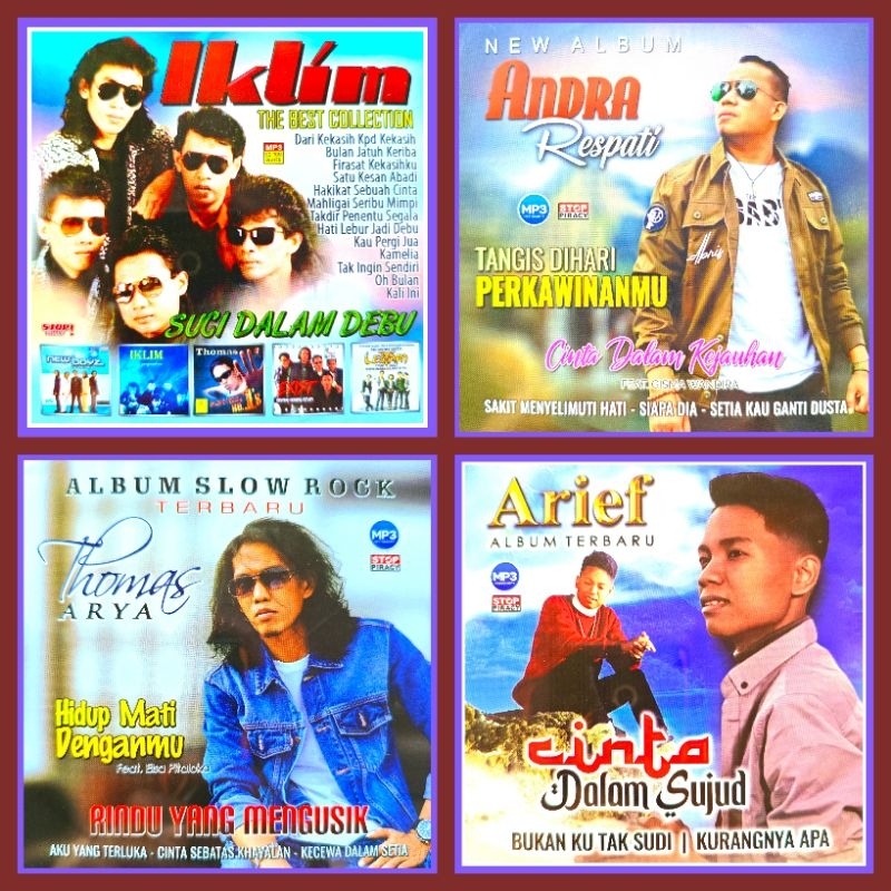 Kaset MP3 Audio Musik Kumpulan Lagu Pop Malaysia IKLIM -ANDRA RESPATI -THOMAS ARYA -ARIEF Album Pili