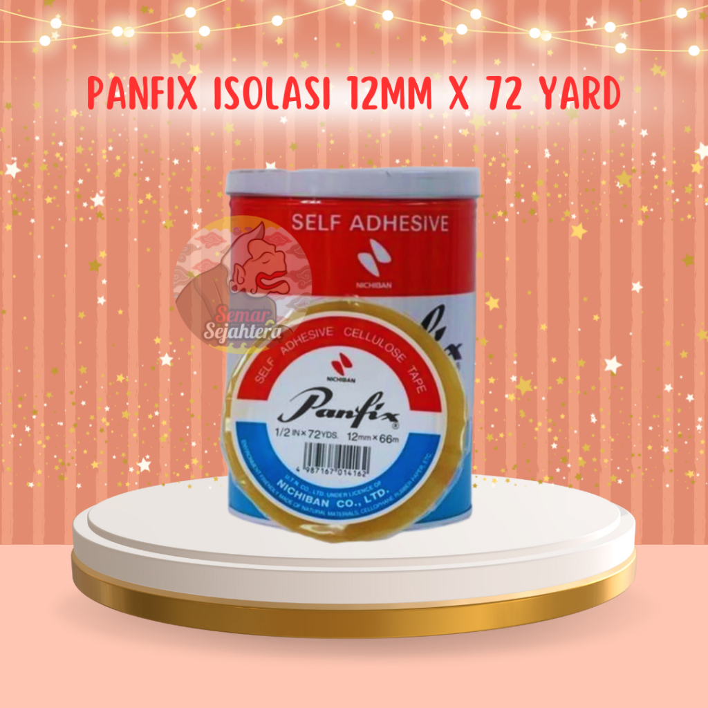 

[ROL] ISOLASI PANFIX 12MM 1/2 INCH X 72 YARD SELOTIP