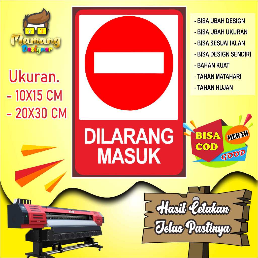 

Cetak Sticker Untuk Pintu Dilarang Masuk Merah