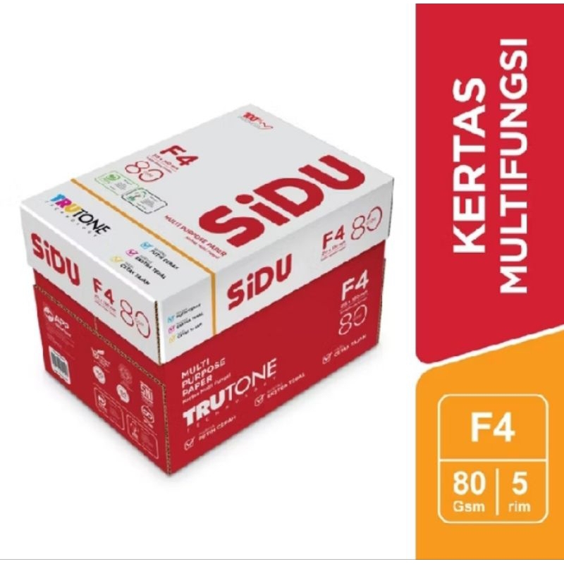 

TERMURAH Kertas Hvs SIDU F4 80 GSM 1 Rim - Fotocopy Print