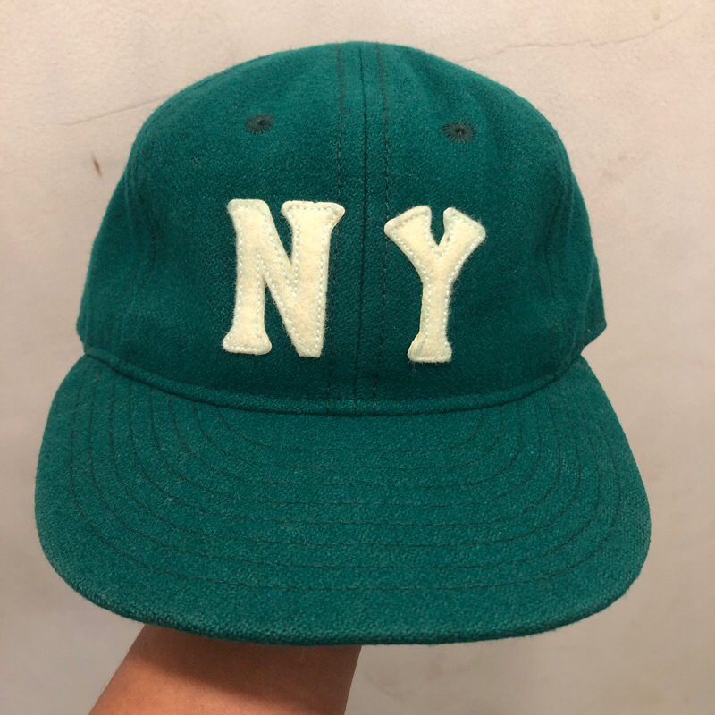 Ebbets Field NY Wool Green Cap