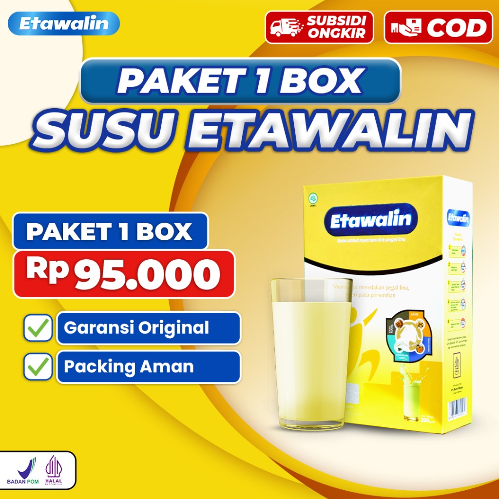 

COD SUSU ETAWALIN Original Officlal Store Kesehatan Sendi dan Tulang Obat Asamurat Kebas Kesemutan