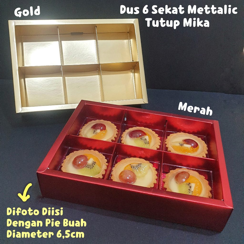 

Dus Sekat 4 & 6 Box Hampers Gold Premium Mooncake Pie Susu Buah Brownies