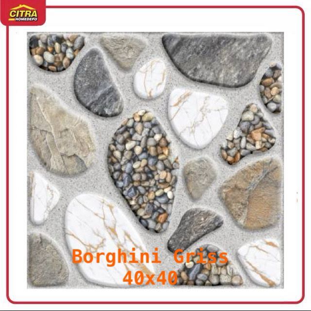Keramik Lantai Anti licin Garasi Teras Kamar Mandi Outdoor Anti Slip Emboss Size 40x40