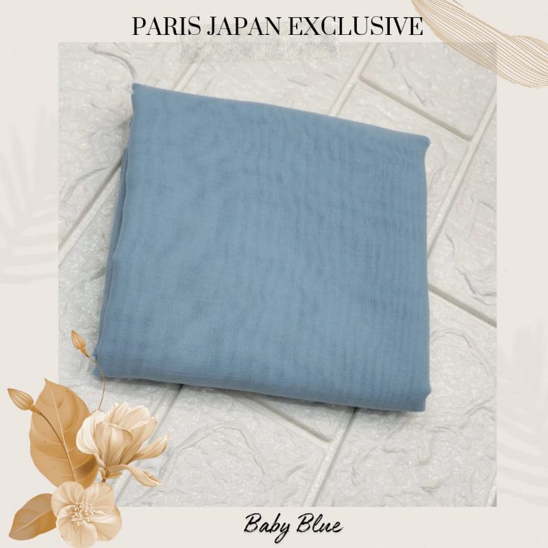 Hijab Polos Paris Japan Segi Empat Terbaru / ELYOUNA Paris Baby Blue