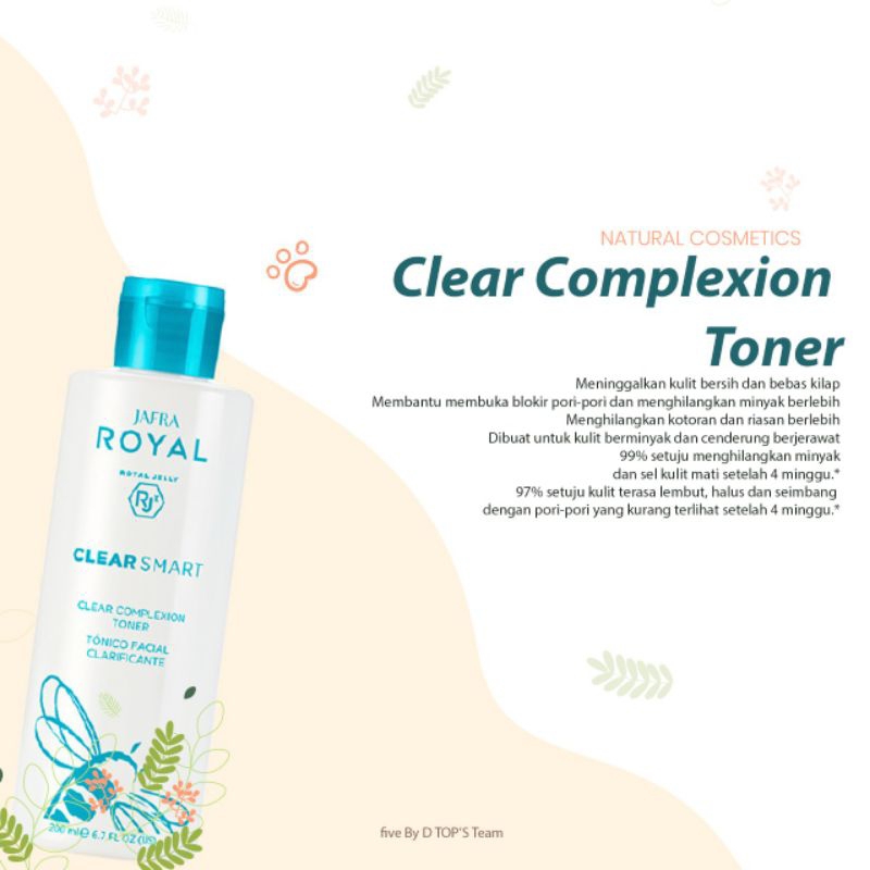 Clear Complexion Toner Jafra Royal Clear Smart