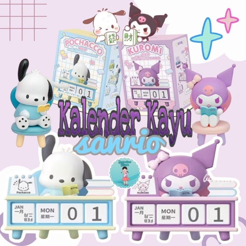

￼Pajangan Kalender Sanrio Kalender Abadi Sanrio Kuromi Pochacco/Kalender Kayu Kuromi Pochaco Sanrio/Calender Pochacco Kuromi