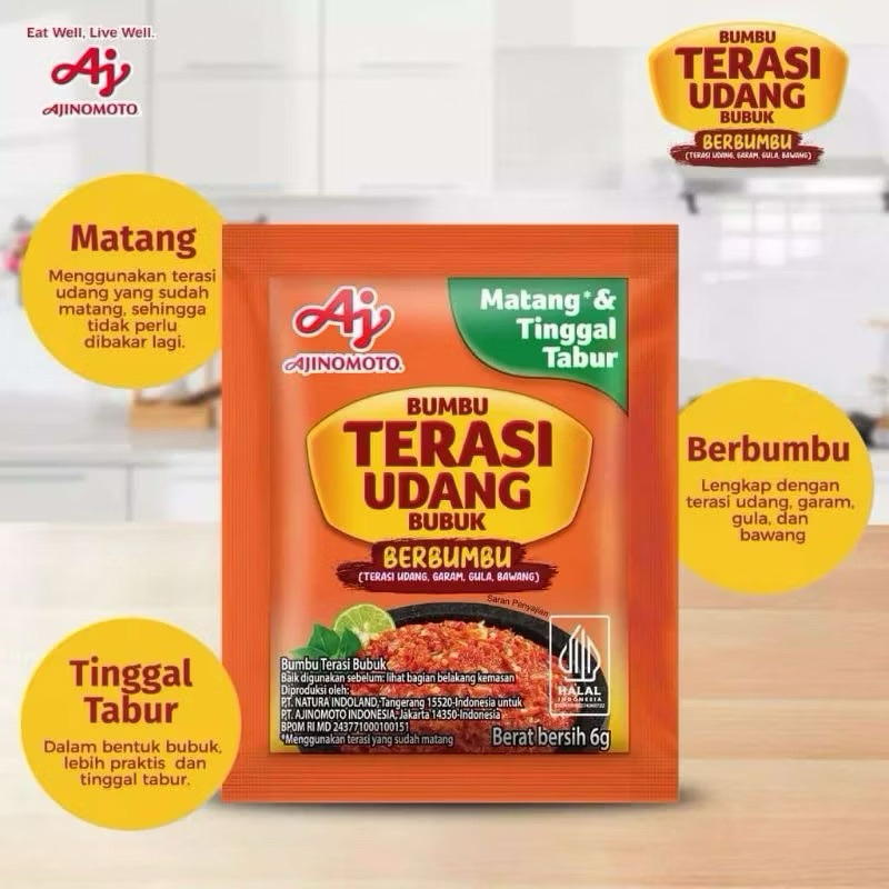 

terasi udang bubuk ajinomoto 1pcs