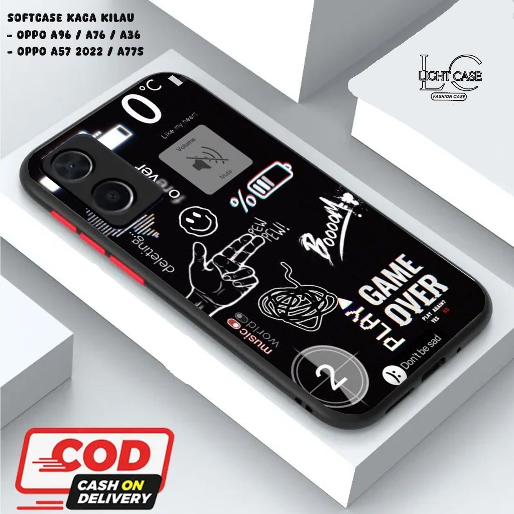 LIGHT CASE SOFTCASE GLOSSY (KACA KILAU) OPPO A96 / A76 / A36 || OPPO A57 2022 / A77S dan ALL TYPE SM
