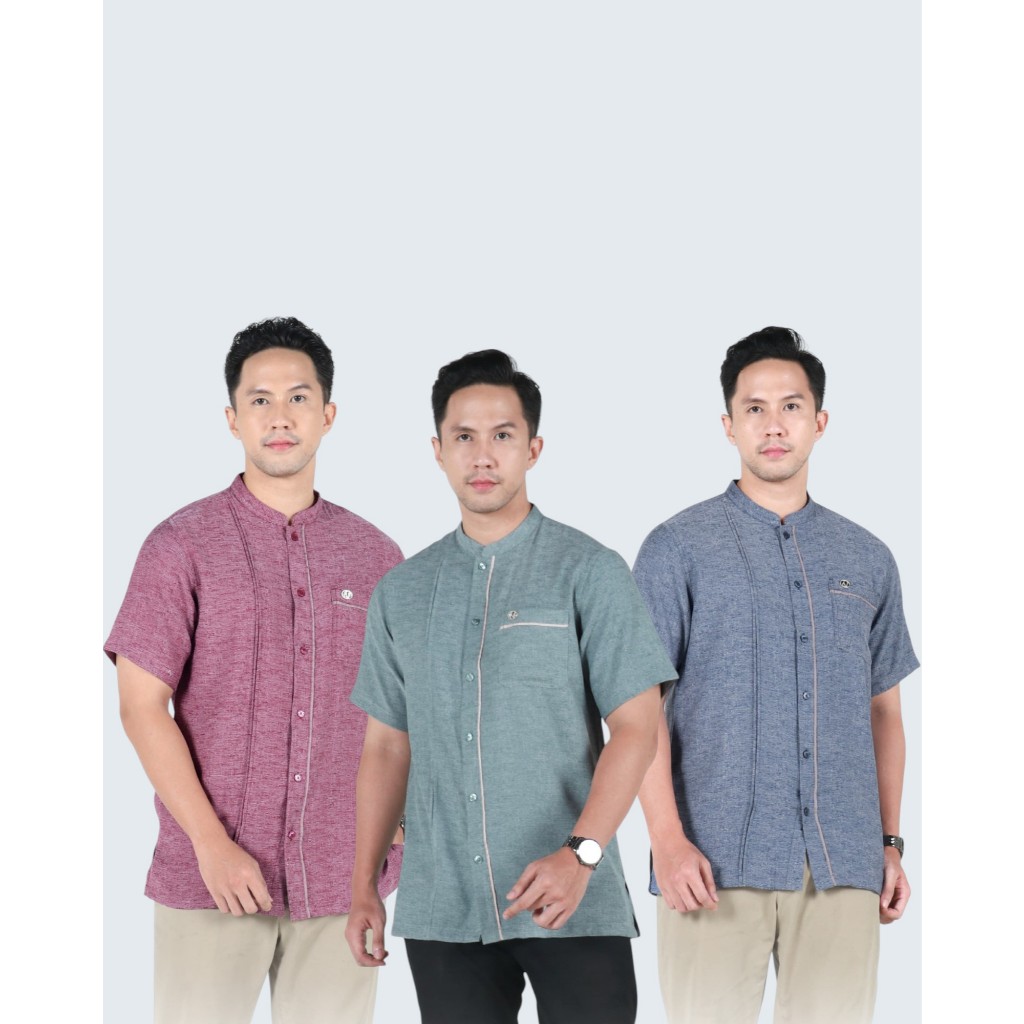 KOKO NIBRAS PRIA DEWASA ARETA ORIGINAL NIBRAS FASHION MUSLIM KEMEJA LENGAN PENDEK BAJU BUSANA MUSLIM