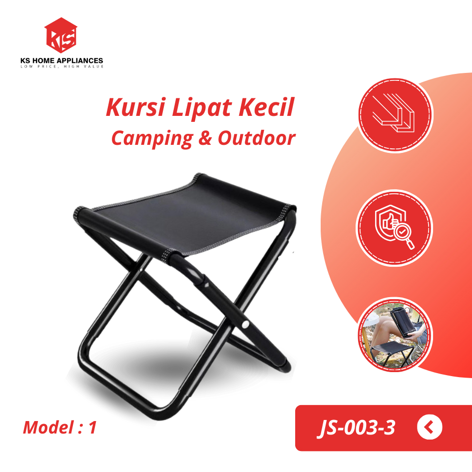 KS Kursi Lipat Portable Outdoor Kecil Bangku Lipat Hiking Pantai