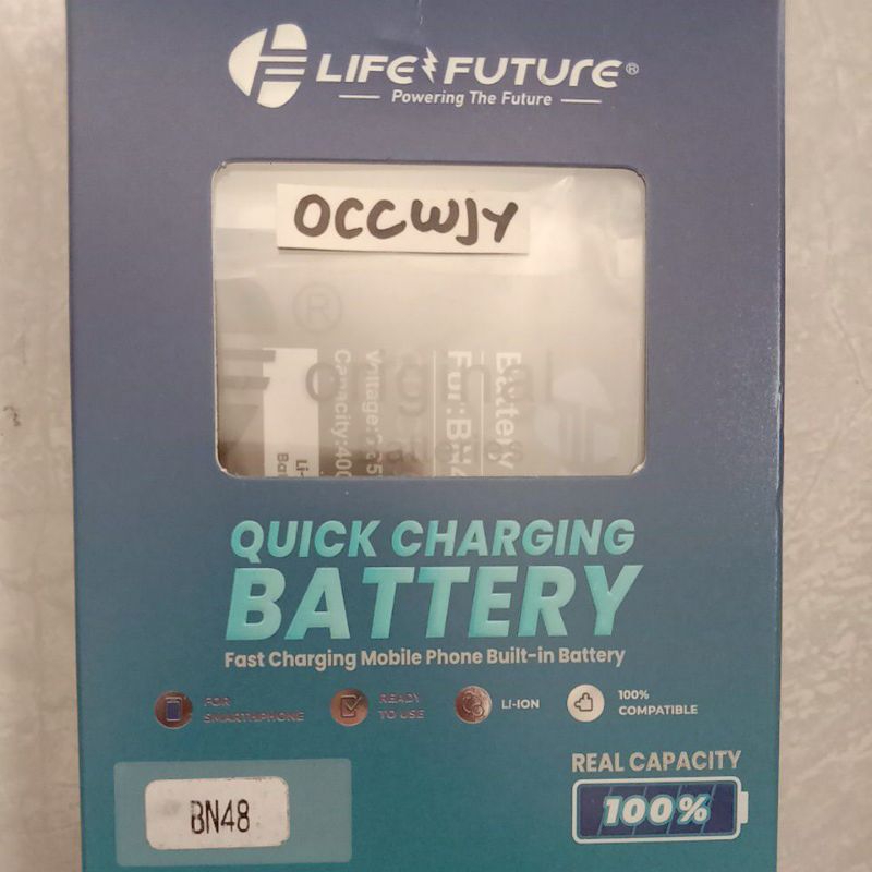 baterai life future xiaomi BN48 redmi note 2 pro/redmi note 6 pro