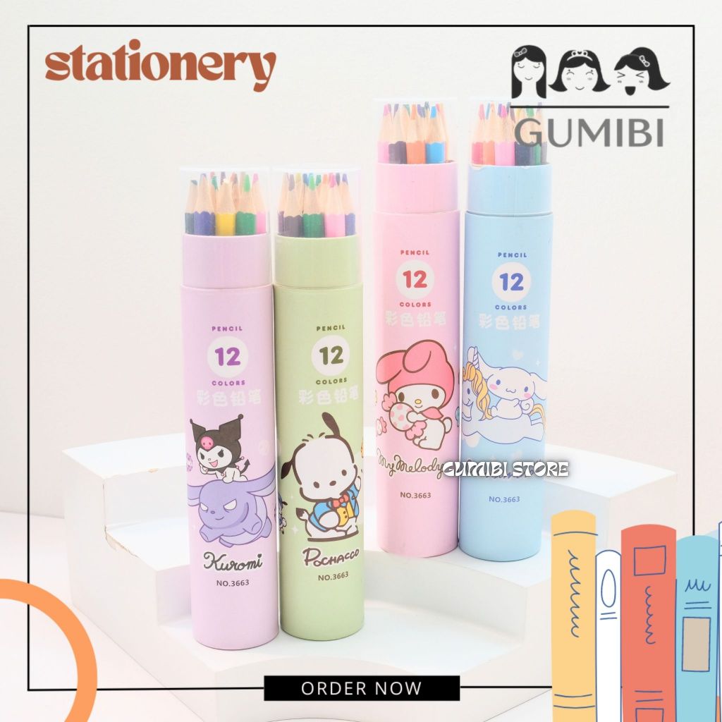 

PENSIL WARNA BOTOL TABUNG SANRIO PENCIL WARNA BOTOL SANRIO LUCU TERMURAH GUMIBI STORE