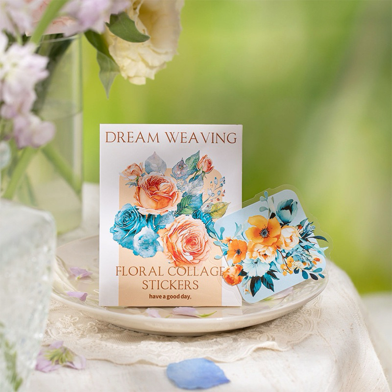 

(8AA) sticker transparan buket bunga flower bouquet cantik beautiful colorful journaling