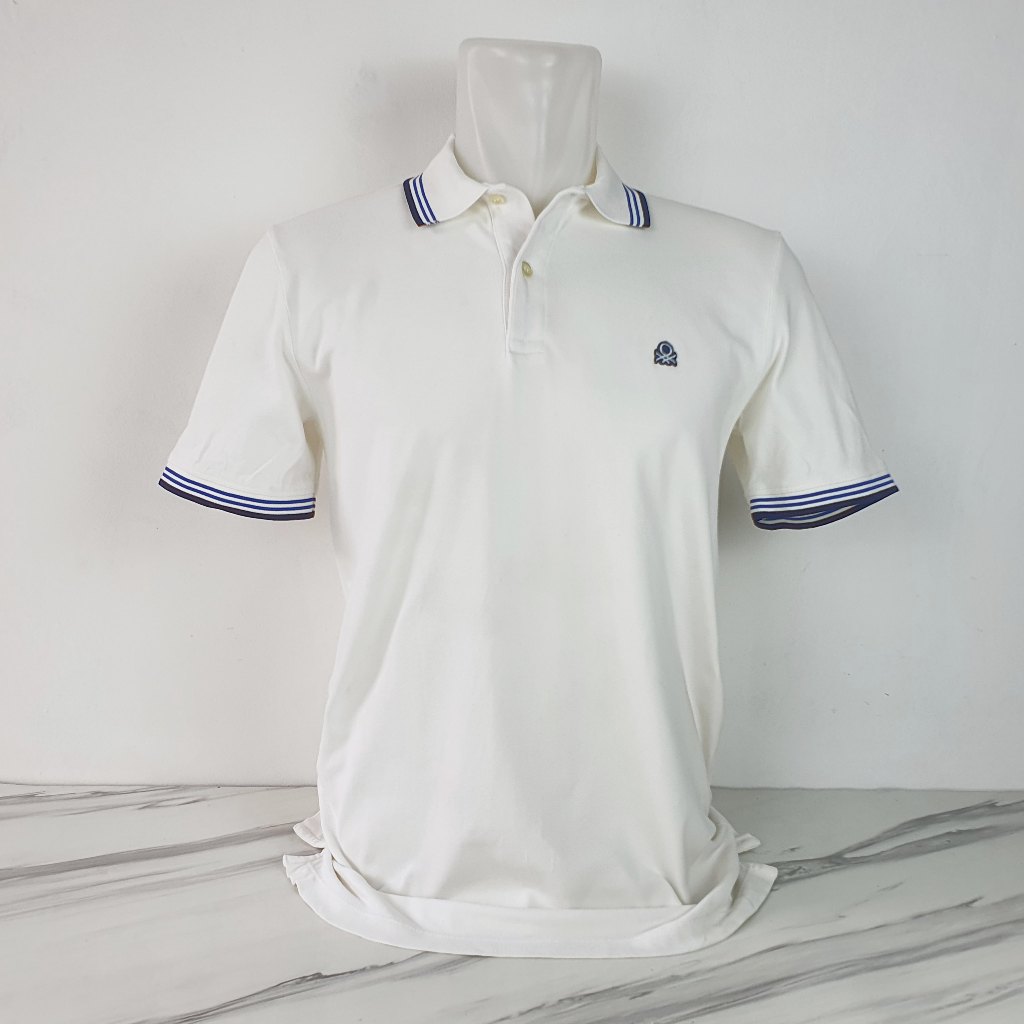Baju Kaos Polo BENETTON - Size S - Lebar Dada 48 cm - Original 100%