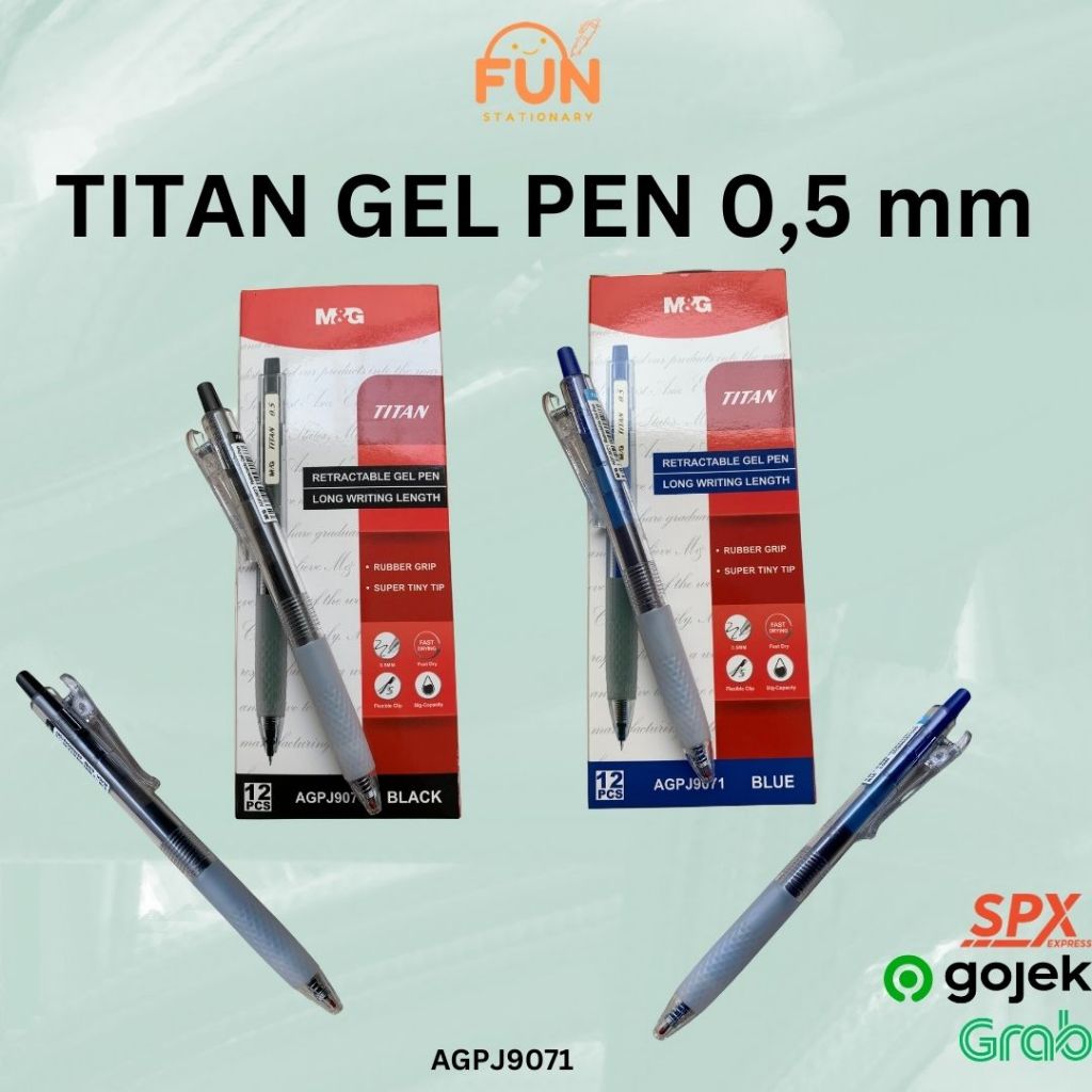 

TITAN GEL PEN 0.5mm (BLACK,BLUE) INK