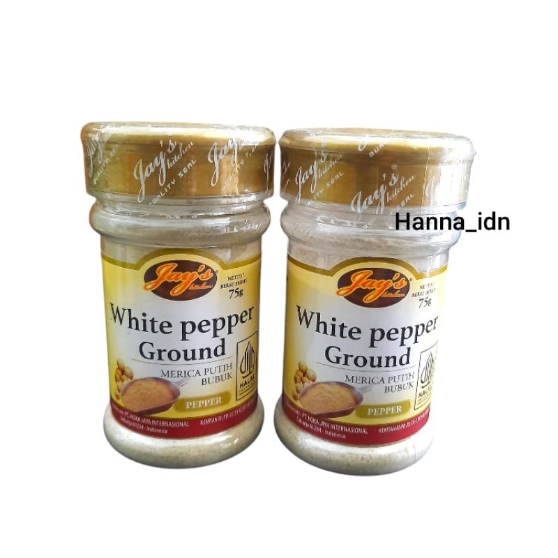 

Jays White Pepper Ground 75gr / Jays Merica Putih Bubuk