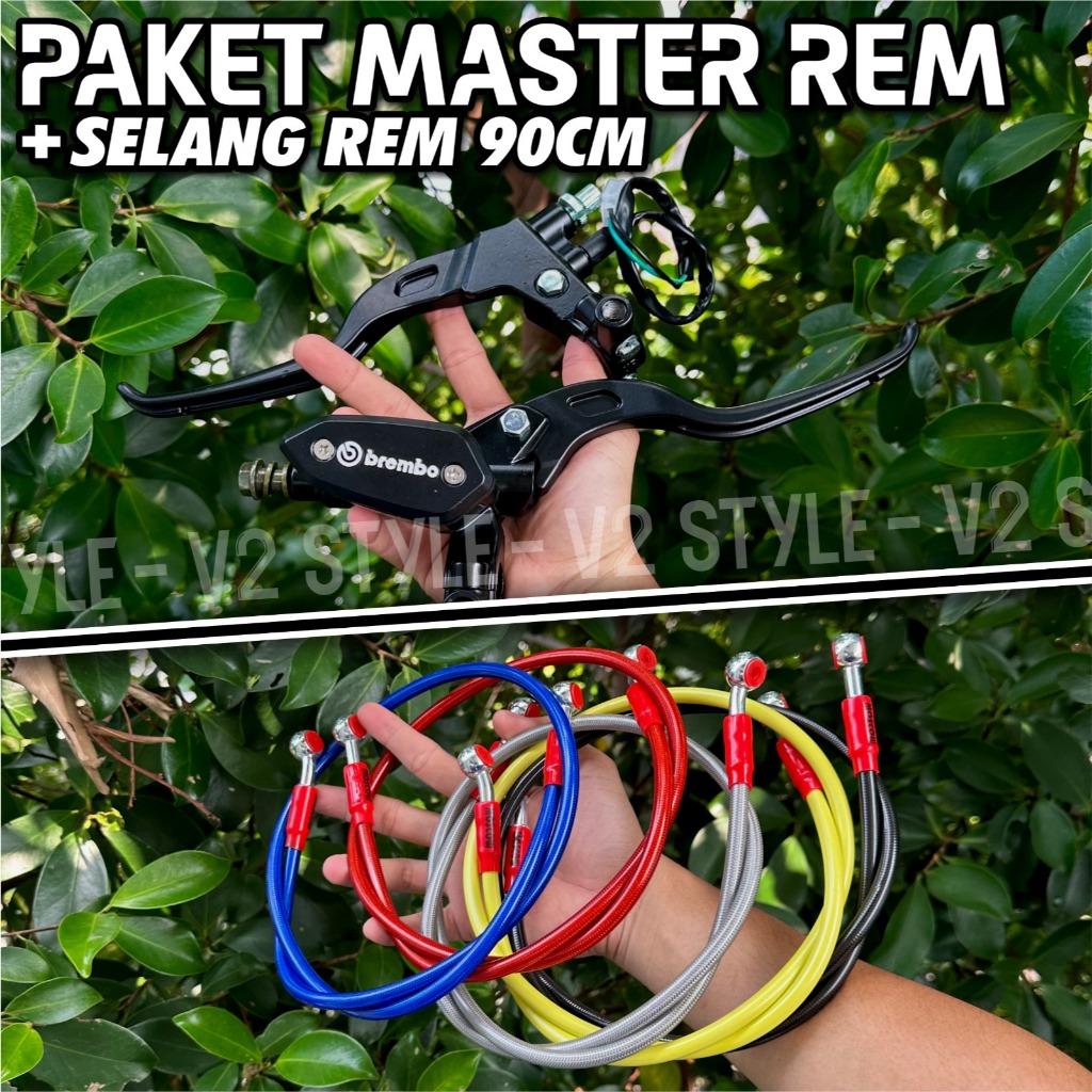 MASTER REM OVAL BREMBO MODEL RCB HANDLE KOPLING/ REM MASTER REM TABUNG OVAL NYATU SMOKE TRANSPARAN 1