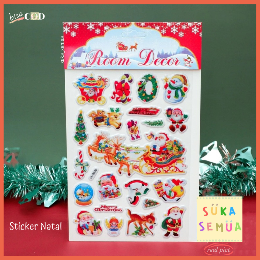 

Stiker Natal 2024 // Christmas Room Decor Sticker Dinding Jurnal Diary Santa - Hadiah Sekolah Minggu