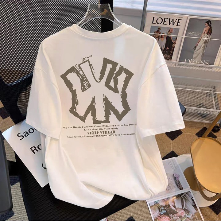 KOIKOO baju wanita oversize t shirt wanita baju kaos wanita import baju cewek baju lengan pendek wan