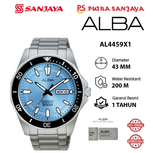 Jam Tangan Pria ALBA AL4453 AL4453X1 / AL4457 AL4457X1 / AL4459 AL4459X1 Automatic  Original Garansi