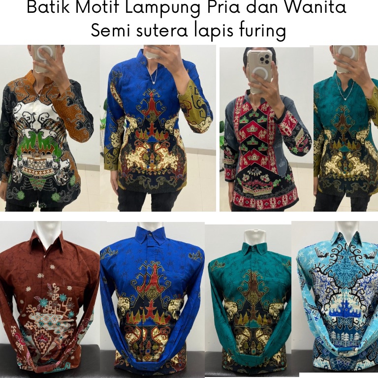 KODE U17N Batik Motif Lampung Pria dan Wanita