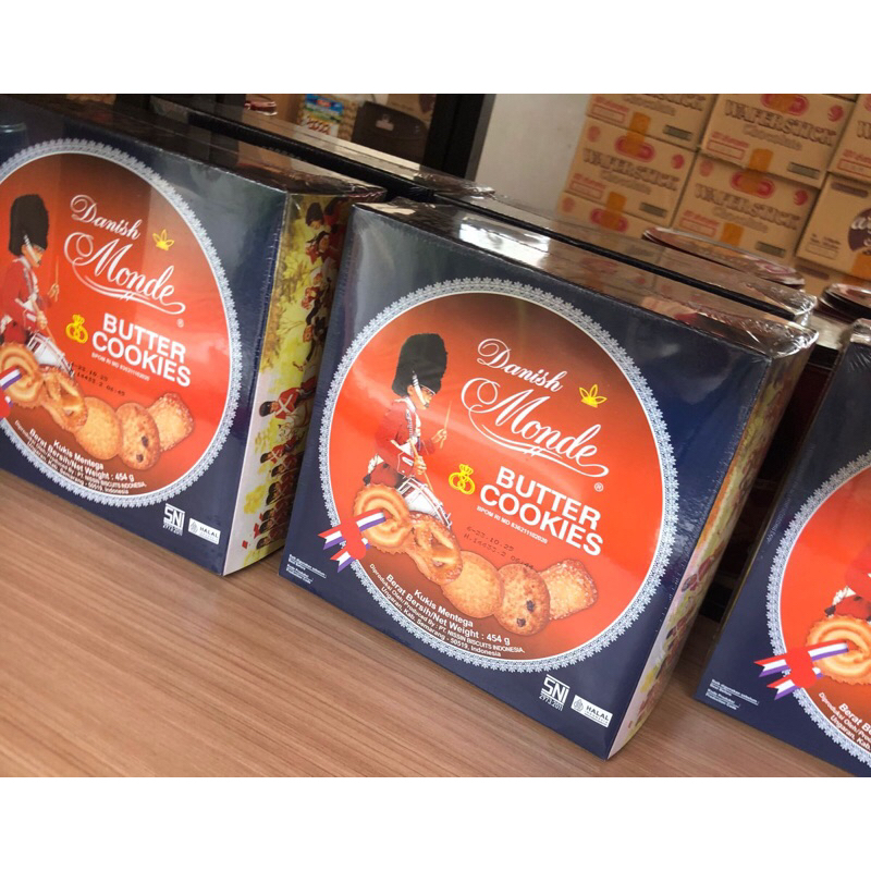 

QH Monde Butter Cookies Blue Shell Kaleng Aroma Karamel