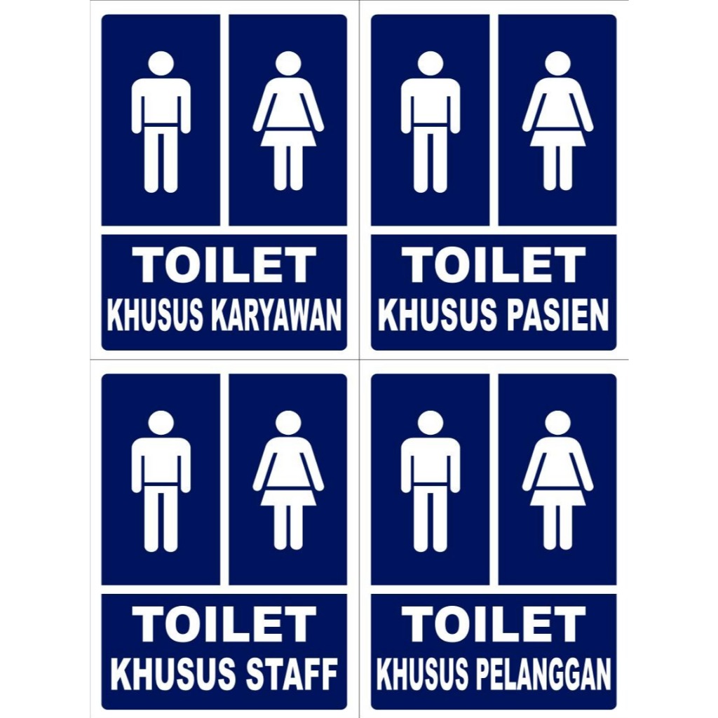 

STIKER TOILET KHUSUS KARYAWAN/ KHUSUS PASIEN / KHUSUS STAFF / KHUSUS PELANGGAN - SIAP KRIM