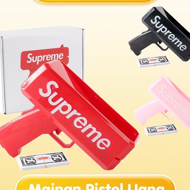 KI3 Money Gun Supreme Toy Mainan Uang Supreme Tembakan Uang Mainan Anak Mainan