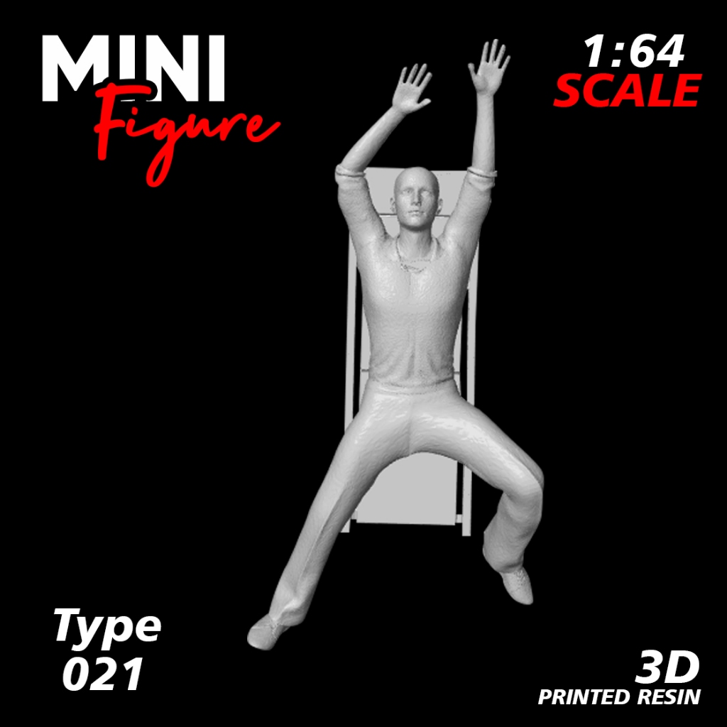 Mini Figure Diorama skala 1/64 / Figure Diecast / Miniatur Diorama / Figure 021 UNPAINTED