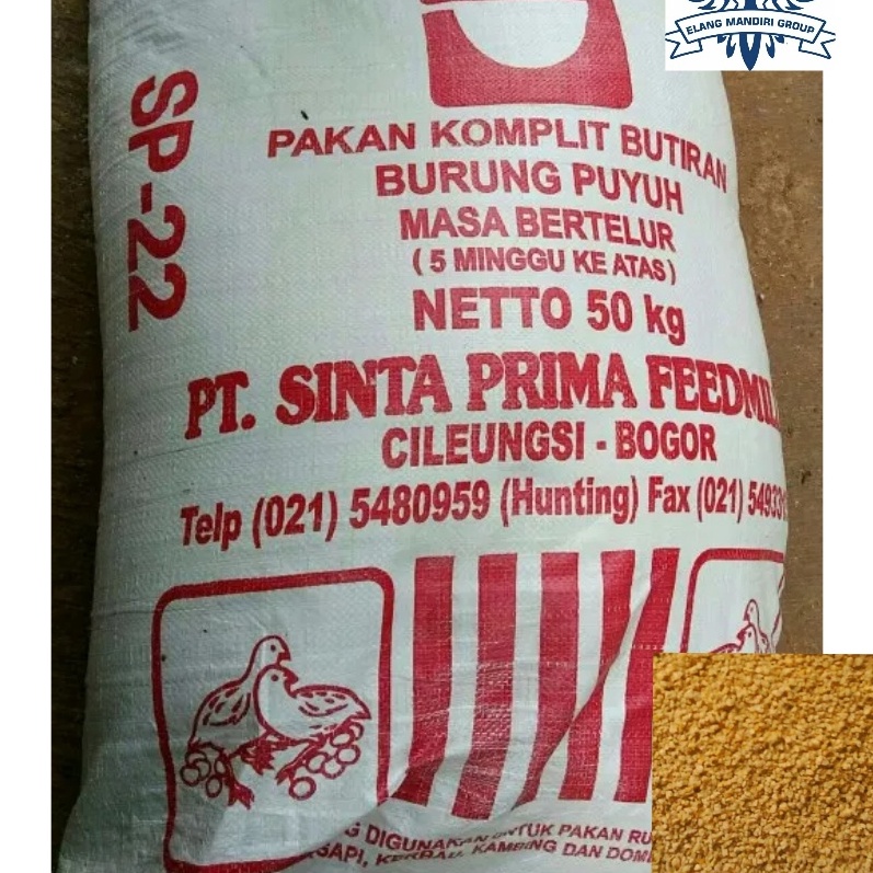 Kilat REPACK 1kg SP 22 Pur Burung Puyuh Petelur Shinta SP22