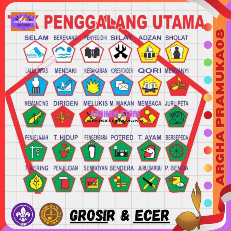 TKK Penggalang Utama Bordir / TKK Wajib non wajib / TKK Penggalang khusus