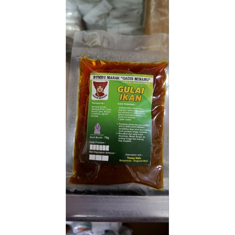 

Bumbu Masak Gadis Minang GULAI IKAN