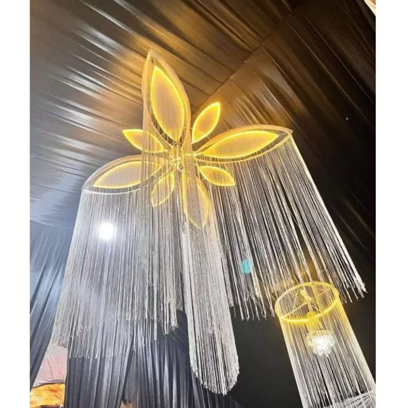 Lampu tirai bintang tenda dekorasi pernikahan