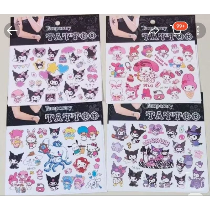 

10 PCS STIKER TATO SANRIO LABUBU TATTO TEMPORARI LABUBU
