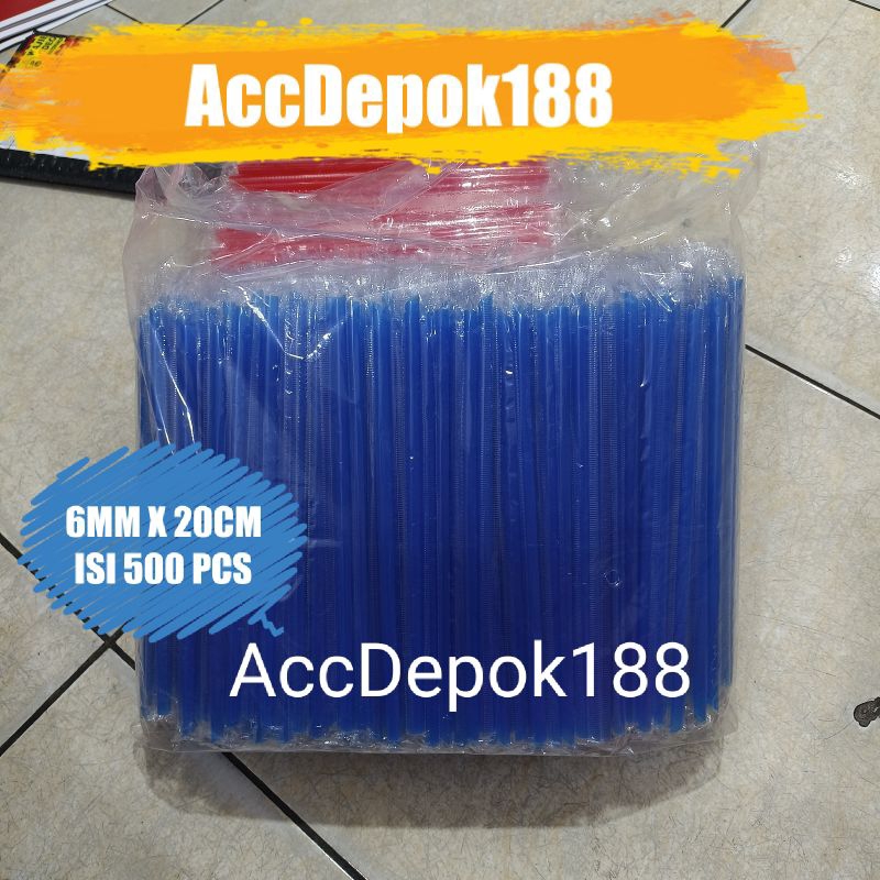 Sedotan Lancip Hitam 6Mm Steril (500) / Sedotan Oxo / Sedotan Golden Prima Straw Sedotan Plastik 620
