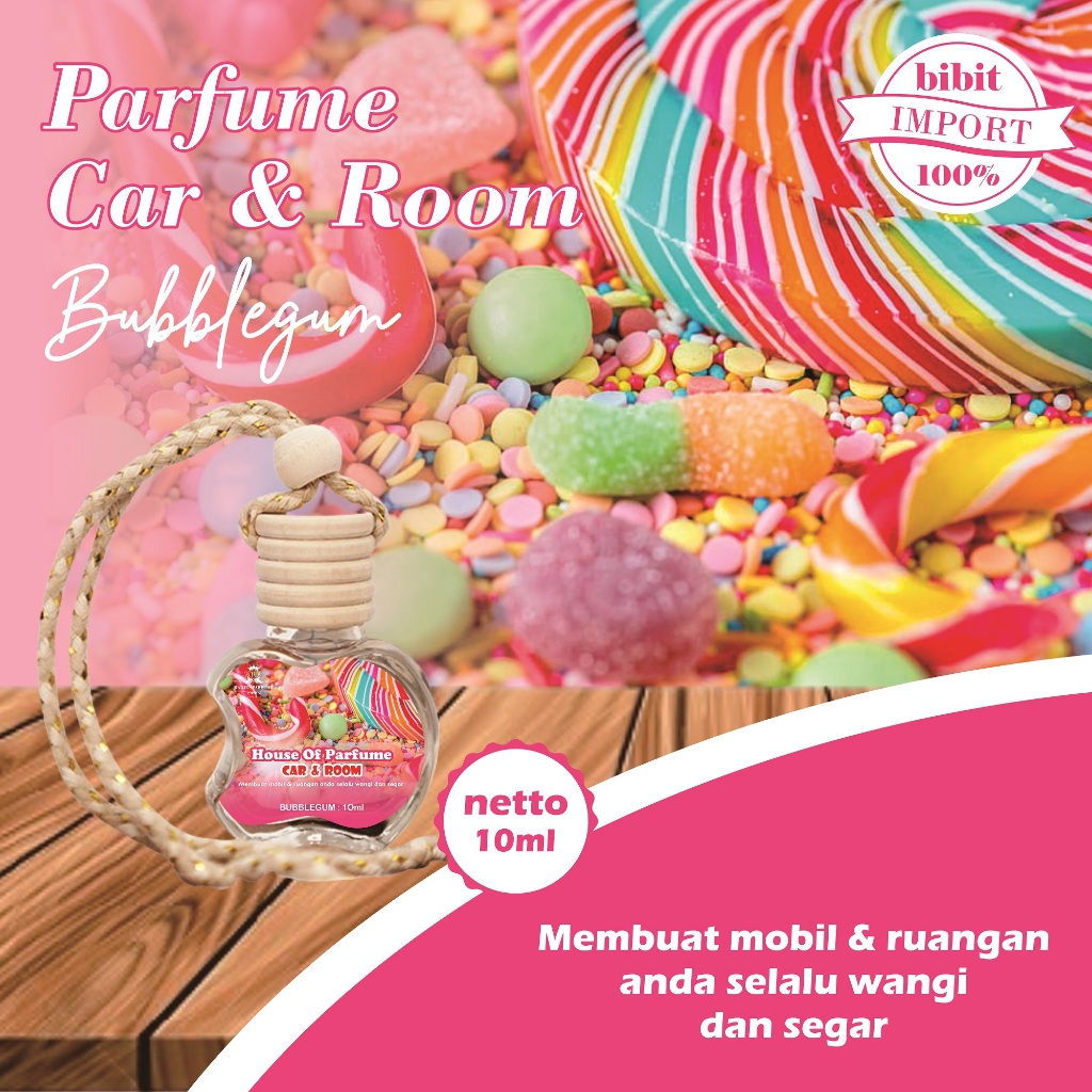 Parfum Mobil Aroma Terapi Aroma Bubblegum 10 ML - Pewangi Mobil Aroma Segar - Pewangi Mobil Gantung