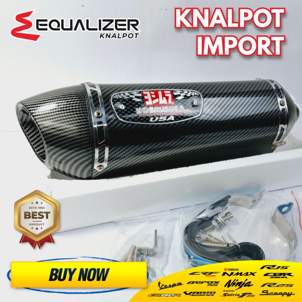 Knalpot Racing IMPORT Yoshimura R77 Carbon, Yoshimura R77 Silencer Only (Bisa untuk Vario, Beat, PCX