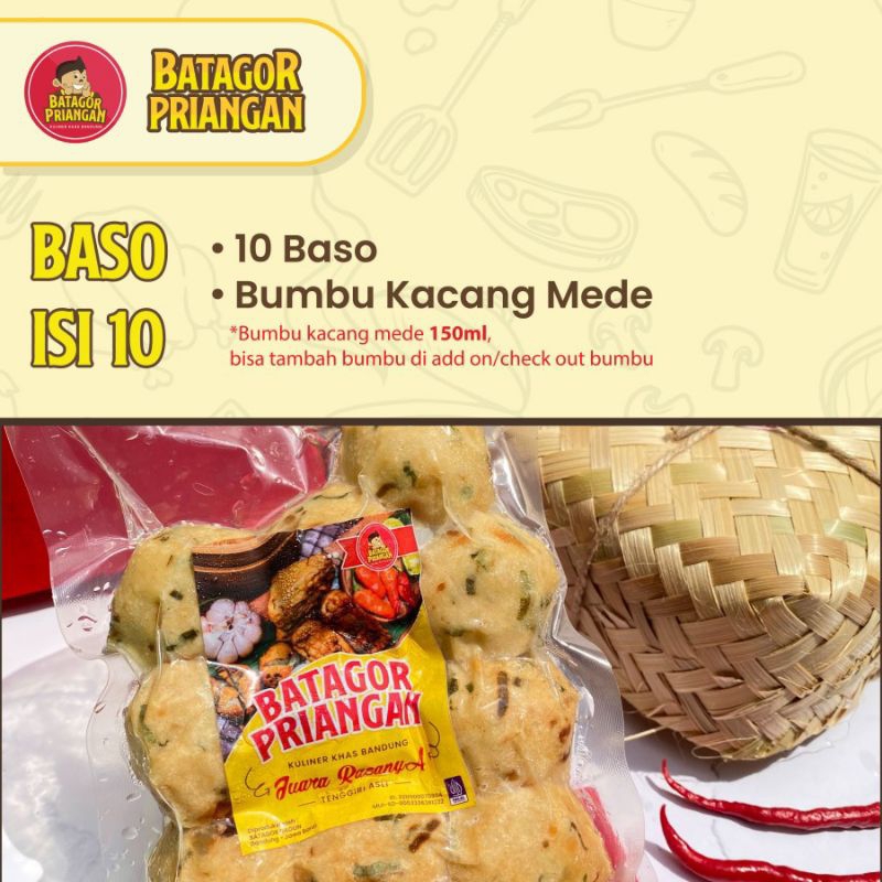 

Batagor Priangan BASO isi 10 Batagor Bandung