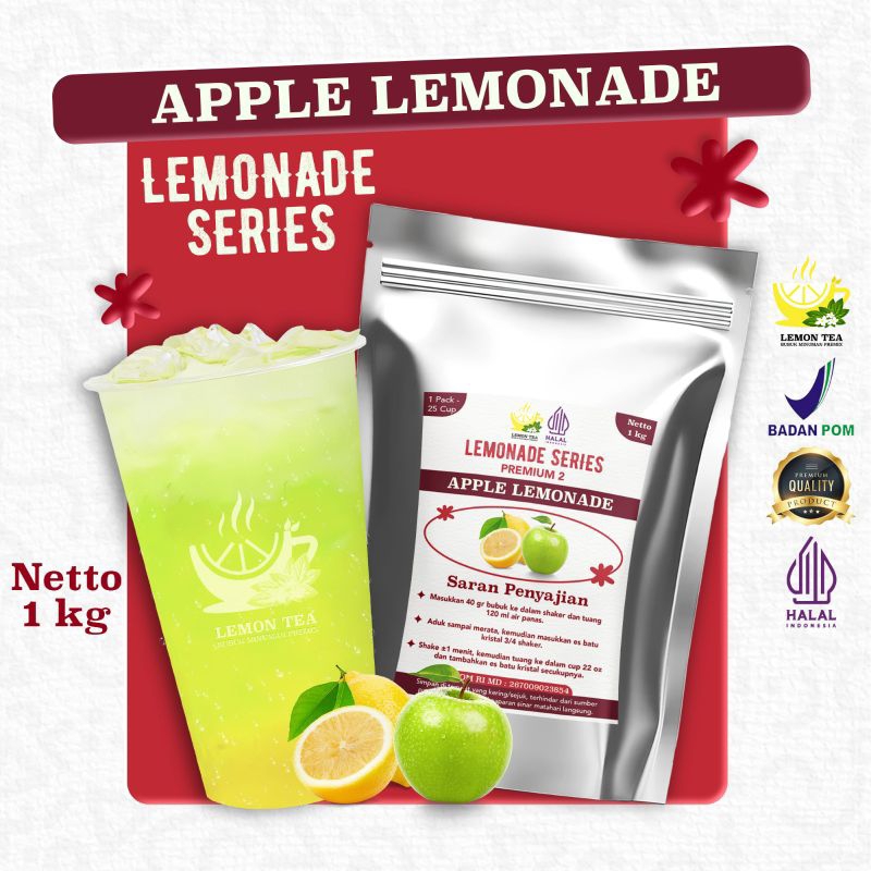 

APPLE LEMONADE 1KG/bubuk minuman premium