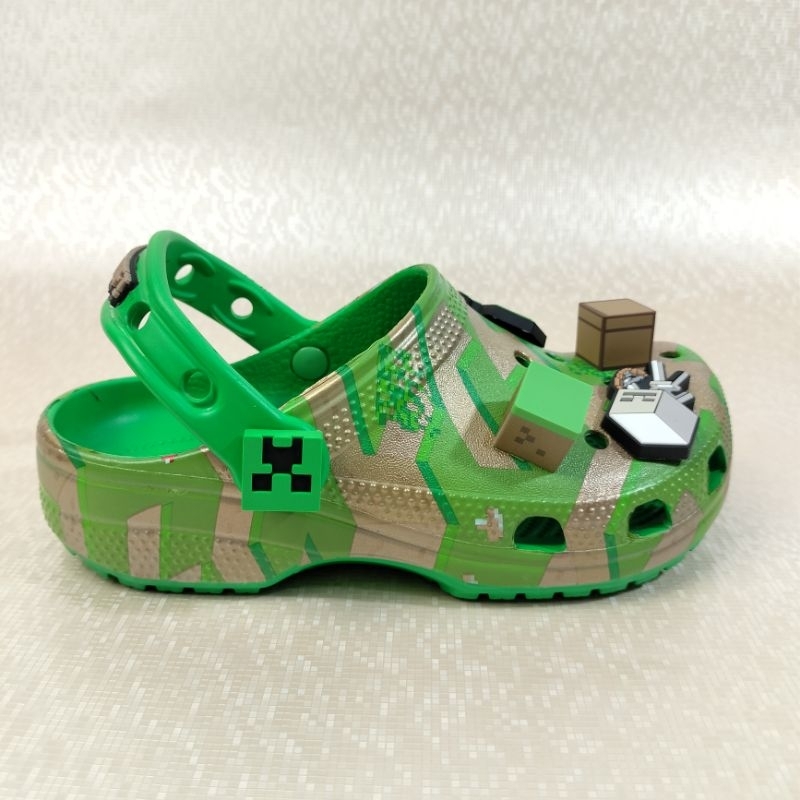 Crocs Minecraft Clog Kids/Sandal Crocs Anak/Sandal Crocs Character/Sandal Anak Crocs Minecraft Clog 