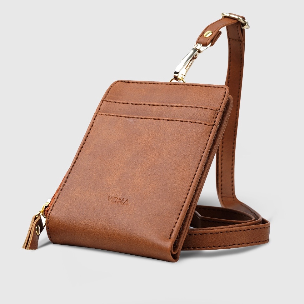 Modern VONA Dominic Card Holder  Hanging Wallet Dompet Gantung Dompet Kartu ID Lanyard Pria Wanita