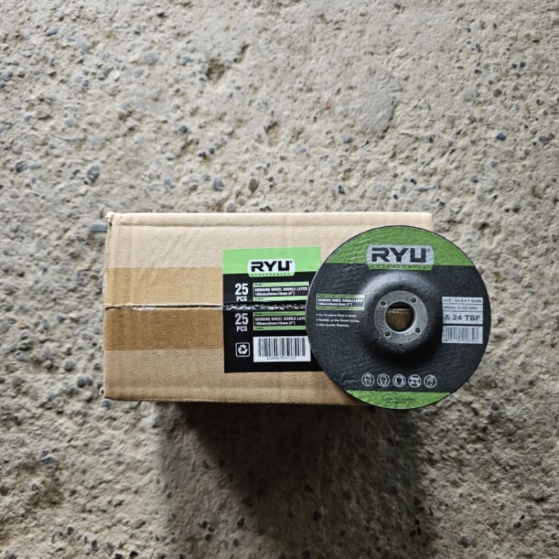 Grinding wheels 100mmX6mmX16mm RYU / Batu gerinda asah 4" ryu / Batu Grinda / Batu Gerinda 4 in  Teb