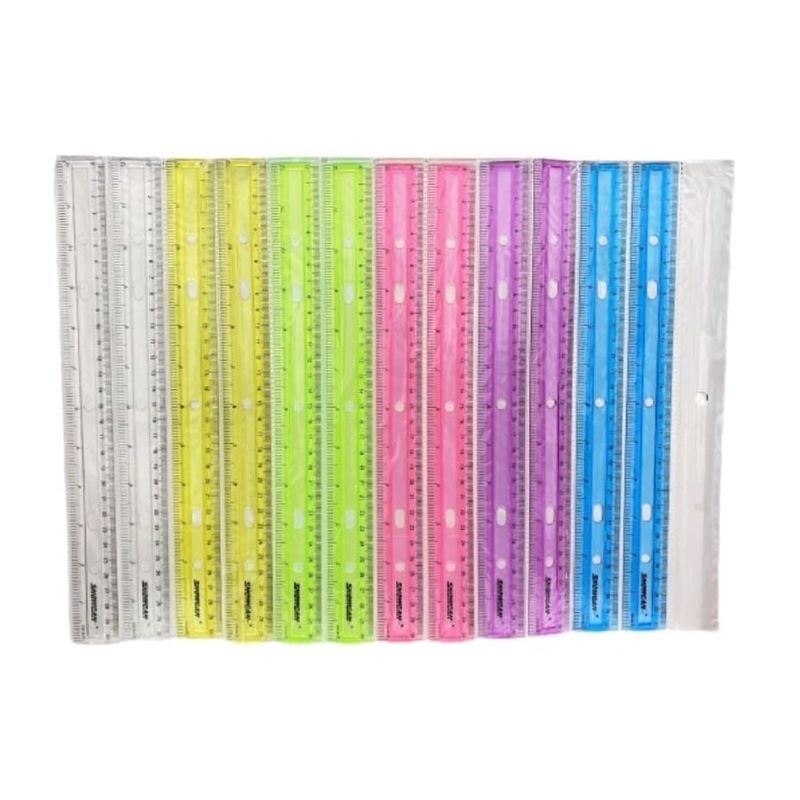 

Penggaris lentur lipat tekuk silikon karet bening 30cm aman ramah anak alat tulis sekolah back to school
