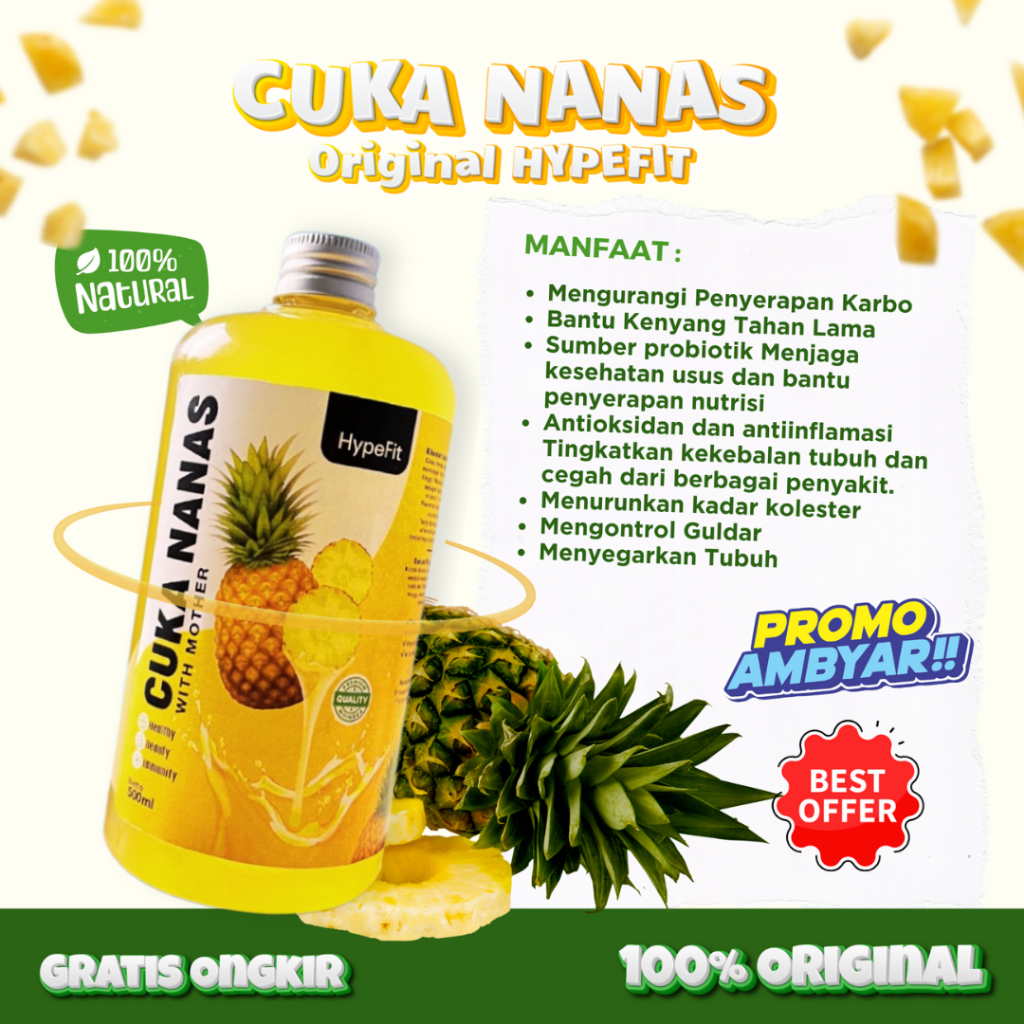 

HYPEFIT - Cuka Nanas Minuman Herbal With Mother 100% Original