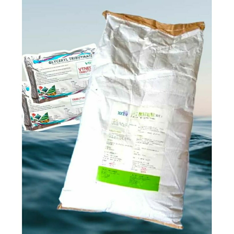 Suplemen Feed Additive untuk Udang Vaname dan Udang Windu GLYCERYL TRIBUTIRATE 500 gram