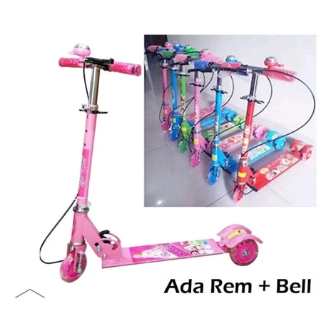 Sekuter otoped REM Tangan / Skuter Otopet roda 3 SCOOTER OTOPET BESI ANAK KARAKTER + REM