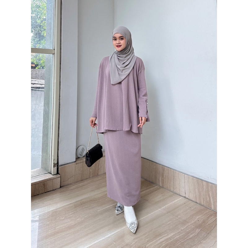 ONE SET ROK KNIT Setelan Rok Bahan Knit Premium